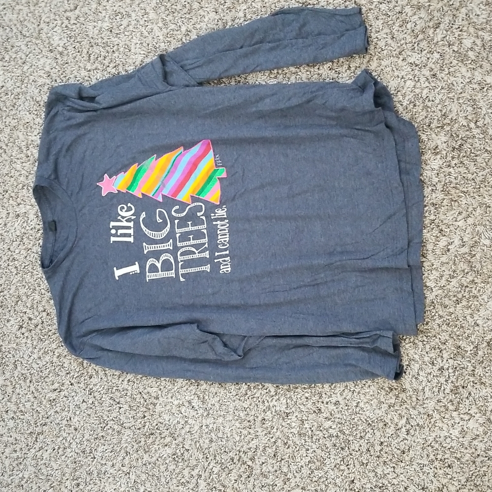 Christmas long sleeve tshirt 2XL Blue